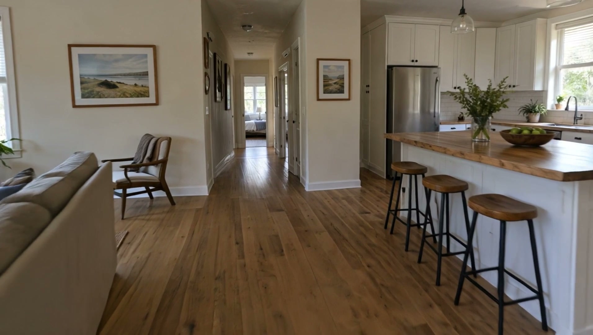 Walkthrough, passing the kitchen